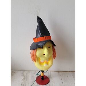 Dept 56 fiber optic Witch head 2003 Halloween home decor